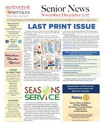 Metrocrest Services Senior News November December Edition By