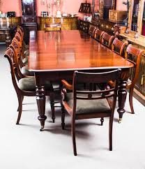 The wood used in the formal dining sets is crucial in establishing the theme of the room. Antique William Iv Mahogany Extending Dining Table And 12 Chairs At 1stdibs