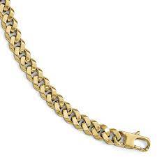 Maybe you would like to learn more about one of these? Handmade Italian Beveled Curb Bracelet For Men 14k Gold