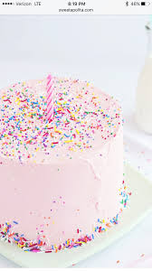 Simple Pink Birthday Cake Designs For Adults Pink Cake With Sprinkles Cake Easy Kids Birthday Cakes Pink Birthday Cakes