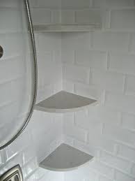 Subway tiles are rectangular shaped tiles that fit together to create beautiful walls and or backsplashes. Bevelled Subway Tile Google Search Shower Corner Shelf Shower Shelves Shower Remodel