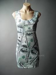Hundred Dollar Bill Benjamin Us Money Print Bodycon Wiggle 93 Mv Dress S M L Fashion Clothes Dresss