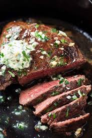 I love to cook with bacon grease but usually i cook my steak with olive oil and butter. Skillet Garlic Butter Steak Rasa Malaysia
