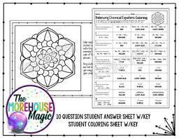 Balancing Chemical Equations Science Color By Number Or Quiz Tpt Chemical Equation Practices Worksheets Equations