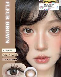 LENS FLEUR BROWN sẵn 0-10 độ ạ #fleur ———————————— CHẾ ĐỘ BẢO HÀNH TẠI  #KOT_LENS