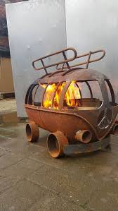 Kultige Vw Bulli Feuerschale Retro Feuertonne Gartendeko Iconic Vintage Fire Bowl Made By Gasflaschenmanufaktur V Metallfeuerstelle Feuerschale Feuertonnen