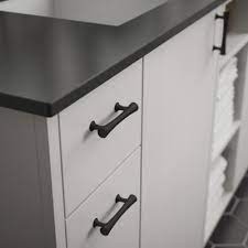 Smaller bar pulls are are good cabinet handles for a traditional kitchen. 3 In Black Drawer Pulls Cabinet Hardware The Home Depot