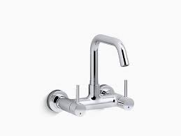 What are single hole kitchen faucets used for? Cuff Dual Handle Wall Mount Kitchen Mixer K 37315in 4 Kohler