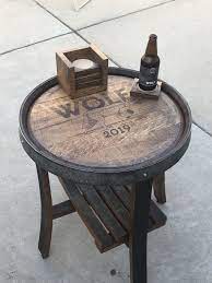 Table Made From 3 Sheep S Brewing The Wolf Imperial Stout Barrel Diy Whiskey Barrel Wine Barrel Furniture Wine Barrel Diy