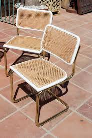 1970s Set Of Four Marcel Breuer Cane And Gold Chrome Cesca Chairs Cesca Chair Vintage Chairs Chair