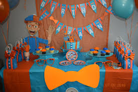 Blippi Dessert Table Birthday Party Tables Toddler Birthday Party 2nd Birthday Party Themes