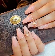 Have any questions or suggestions please contact us: 36 Trendy Nails Acrylic Medium Length Simple Nails Design With Rhinestones Coffin Nails Designs Coffin Shape Nails