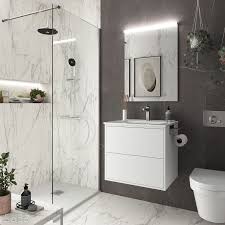 Shop from an exclusive range of glass sinks and glass bathroom sinks in different colors and vanity designs. Bathroom Furniture Set Optimus 600 Matt White Basin Mirror Light