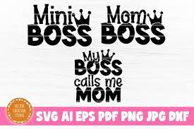 Download Boss Mom Daughter Baby Svg Graphic By Vectorcreationstudio Creative Fabrica