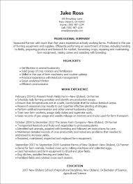 1 Farmer Resume Templates Try Them Now Myperfectresume