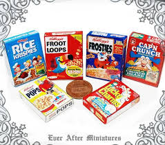 Cereals are the best way to make a healthy start of your day. 1 12 Miniature Food Cereal Box Set Download For Miniature Kitchen Miniature Toy Grocery Store This Diy Pr Miniature Food Miniature Bakery Cereal Recipes