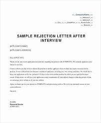 Application Rejection Letter Awesome 8 Sample Rejection Letters In 2020 Letter Example Letter After Interview Letter Template Word