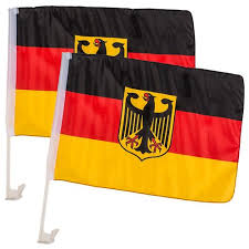 Er zierte das wappen des königs, und fast alle reichsfürsten führten den adler in ihrem schild, um so ihre stellung als lehnsleute des königs anzuzeigen. Autofahne 2er Set Deutschland Flagge Adler Ca 45x30cm