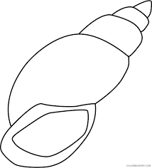 Donald duck coloring pages] 10. Black And White Seashell Coloring Pages Seashell Printable Coloring4free Coloring4free Com