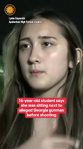 Lyela Sayarath, a 16-year-old student at Apalachee High School in Georgia,  says she was sitting in class next to the suspect in the deadly shooting