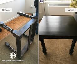 They usually only give you the option of a new replacement for. Table Top Frame Recreation Installation Repair And Finishing Furniture Nj Furniture Repairs