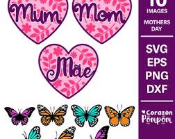 Butterfly Hearts Mother's Day Card SVG File (digital Download)