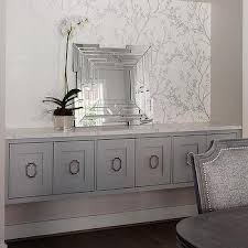 The carlton sideboard buffet, wine rack has plenty of storage and space for all your dining and entertaining needs. Gray Floating Dining Room Buffet Design Ideas
