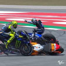 The Crash That Defined The Catalangp Race Motogp Motogp70 Motorcycle Racing Motorsport Motogp Racing Racing Bikes