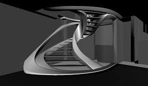 The pritzker prize is given annually to the world's best architects, but when the pritzker family needed a new home, they asked wheeler to design it. 2015 Grd Staircase Danny Jens Karas Architecture