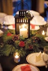 Don't dismiss dried flowers for christmas. Chic Winter Wedding In Barrington Il Winter Wedding Table Christmas Wedding Centerpieces Winter Centerpieces