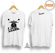 40 cm x 25 cm. Baju Kaos Vespa Bikers Piaggio Motor Matic Old Vintage Club Motor T Shirt Distro Antihero Cloth