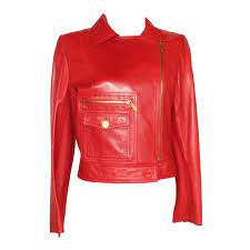 Chanel Red Leather Lambskin Jacket 1stdibs Com Lambskin Jacket Jackets Jacket Design
