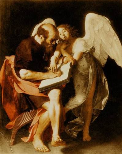San Mateo y el ángel, 1602 - Caravaggio - WikiArt.org