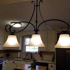 Essex 3 Light Aged Black Kitchen Island Light With Tea Stained Glass Shade Hampton Bay 14710 Home Decorators Outlet