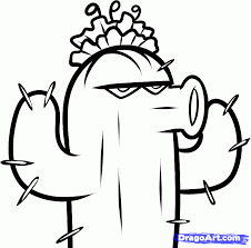 That's why we did a lesson on how to draw a cactus. Cactus Plants Vs Zombies Libros Para Colorear Plantas Vs Zombies