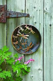 12 Flamed Raised Dragonflies Wall Disc Refresh Your Outdoor Decor With This Round Ornament Whi Dragonfly Wall Art Outdoor Metal Wall Art Dragonfly Wall Decor