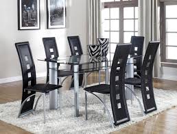 This is our set of 4 dining chairs. Echo Black Gray Glass Top Dining Set From Crown Mark Luna Furniture