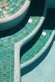 Swimming Pool Ideas Pool Stairs Using Glass Tile And Quartz Plaster Pool Designs Glass Pool Swimming Pools