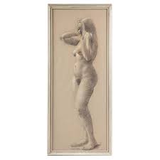 Sold at Auction: Ann Didusch Schuler, Ann Didusch Schuler. Study of a Nude,  charcoal