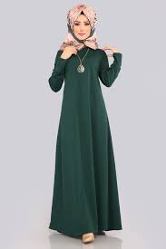Modaselvim Elbise Kolyeli Boydan Tesettur Elbise Edf4107 Zumrut Hijab Dress Designer Dresses Fashion