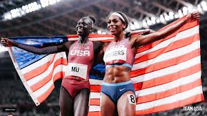 Mu is just the second american to win a track and field gold medal thus far at the tokyo olympics. Umeedq9bugh4 M