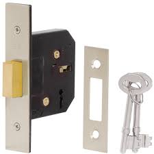 5 Lever Mortice Deadlock 64mm - Chrome Effect