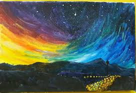 Colorful Dusk Inspired By Katawaredoki On Kimi No Na Wa Your Name Kiminonawa Paintings Art Yourname Katawaredoki Painting Art Love Art