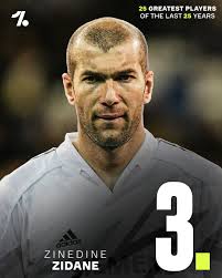 They don't make them like him any more...Zizou finishes third in  OneFootball's Greatest 25 players of the last 25 years ✨🥉🇫🇷
