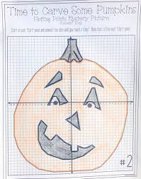 Halloween Math Activity Pumpkin Carving Plotting Points Mystery Picture Halloween Math Activities Halloween Math Halloween Math Worksheets