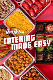 Red Robin Catering Now Featuring The New Wing Sauce Bar Kids Options And More Gourmet Burger Bar Red Robin Catering Wedding Buffet Food
