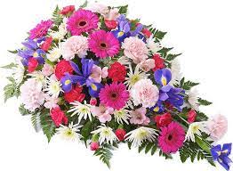 Chrysanthemum spray (cushion) cushion chrysanthemums are known for blending rustically with the colors of autumn. Touho Flowers Send Bright Funeral Spray Of Gerberas Carnations And Mixed Flowers