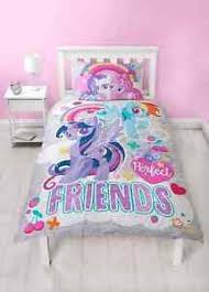Her purple mason jar storage is a copycat of our bathroom storage, she uses it for lip glosses, money and accessories. Children S Bedding Sets Duvet Covers New My Little Pony Single Duvet Quilt Cover Set Girls Kids Purple Bedroom Gift Home Furniture Diy Tallergrafico Com Uy
