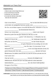 Arbeitsblatt Mit Luckentext Zum Thema Graz Arbeitsblatter Aufgabenstellung Graz