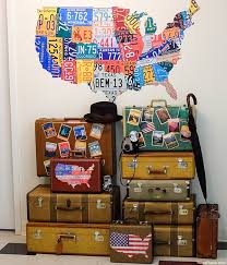 Your suitcase should protect the items inside and in order to do that, it needs to survive the journey itself. here are tricia's top tips on everything from bag plastic suitcases were not created with travel in mind. Decorating Old Luggage With Vintage Travel Stickers